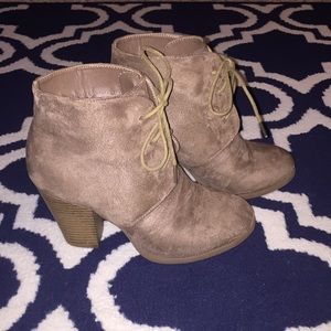 Taupe Suede Heels